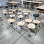 마츠 354 의자 - 학교 과학실 원목 의자(인천 실험실 납품)