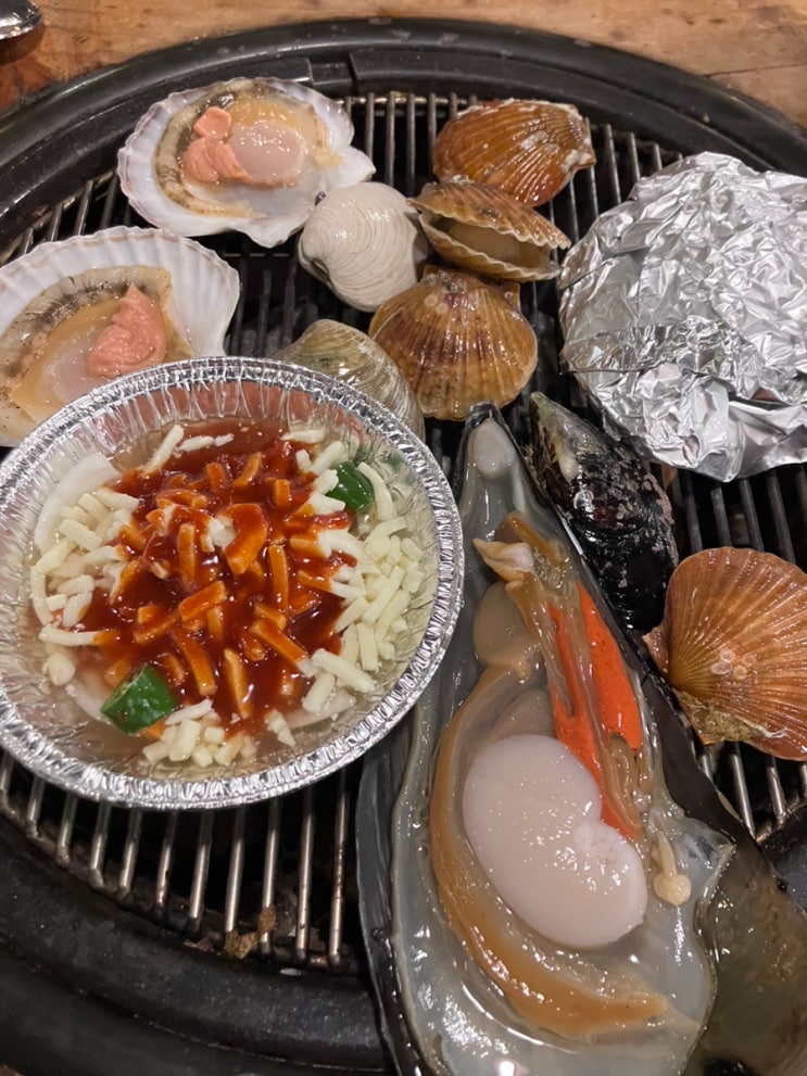 을왕리 강릉회센타조개구이 에서 조개구이 뿌시깅! : 네이버 블로그