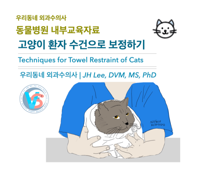 고양이 환자 수건으로 보정하기 (Techniques for Towel Restraint of Cats): 우리동네외과수의사 동물 ...