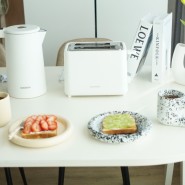 쿠쿠 전기포트 토스터 홈카페 오픈토스트 만들기
