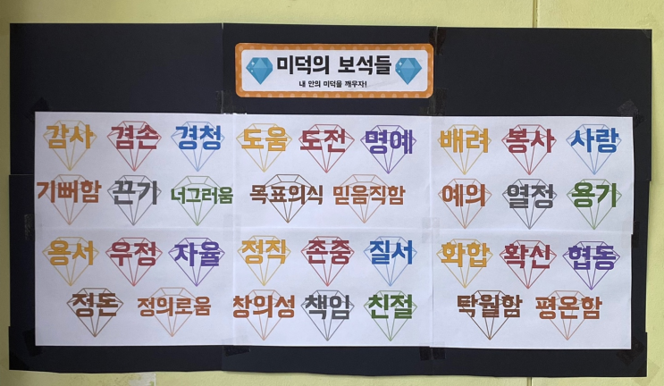 [버츄프로젝트💎/자료공유]미덕과 첫 만남, 미덕실천문장 만들기,우리반 1학기 미덕학급회의(feat.참쌤스쿨) : 네이버 블로그