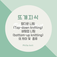 [뜨개 지식] 탑다운 니팅(top-down knitting)과 바텀업 니팅(bottom-up knittng)/탑다운 니팅 종류