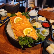 부산시청 맛집 오연어 연어사시미와 밀푀유나베의 환상적인 궁합
