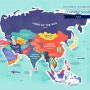 아시아 국가별 나라 이름의 의미 어원 유래 아시아지도