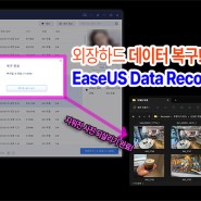 외장하드 복구 이지어스 데이터 복구 프로그램으로 지운 사진 복원하기 EaseUS Data Recovery Wizard