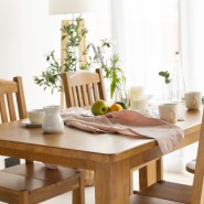 [인아트] 친환경 원목 테이블/ 고무나무 원목 식탁