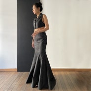 JAYBAEK COUTURE 2023 collection - Denim crop vest, Denim mermaid skirt