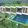 마인크래프트 건축 강좌 :: 기울어진 모던하우스 만들기!