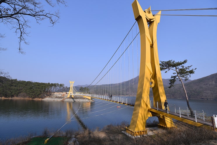 장성군 봄 여행  장성호 출렁다리 장성호 수변길 미락마을 카페...