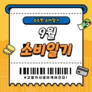 소소일기 / 9월 소비정리 소비일기장 내돈내산 후기