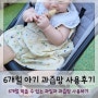 6개월 아기 과즙망 사용해서 과일 먹이기