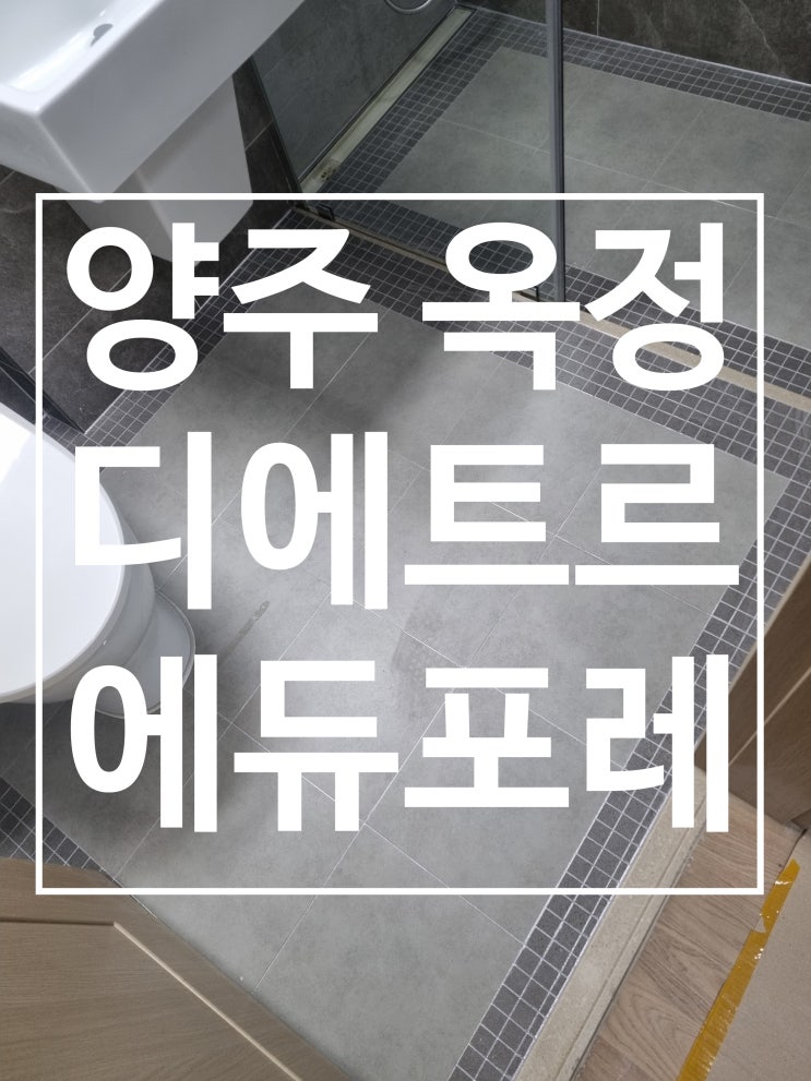 양주옥정신도시 3차디에트르 에듀포레 대표 시공 사진