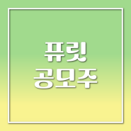 10월 공모주 퓨릿 수요예측 공모가 경쟁률 일정