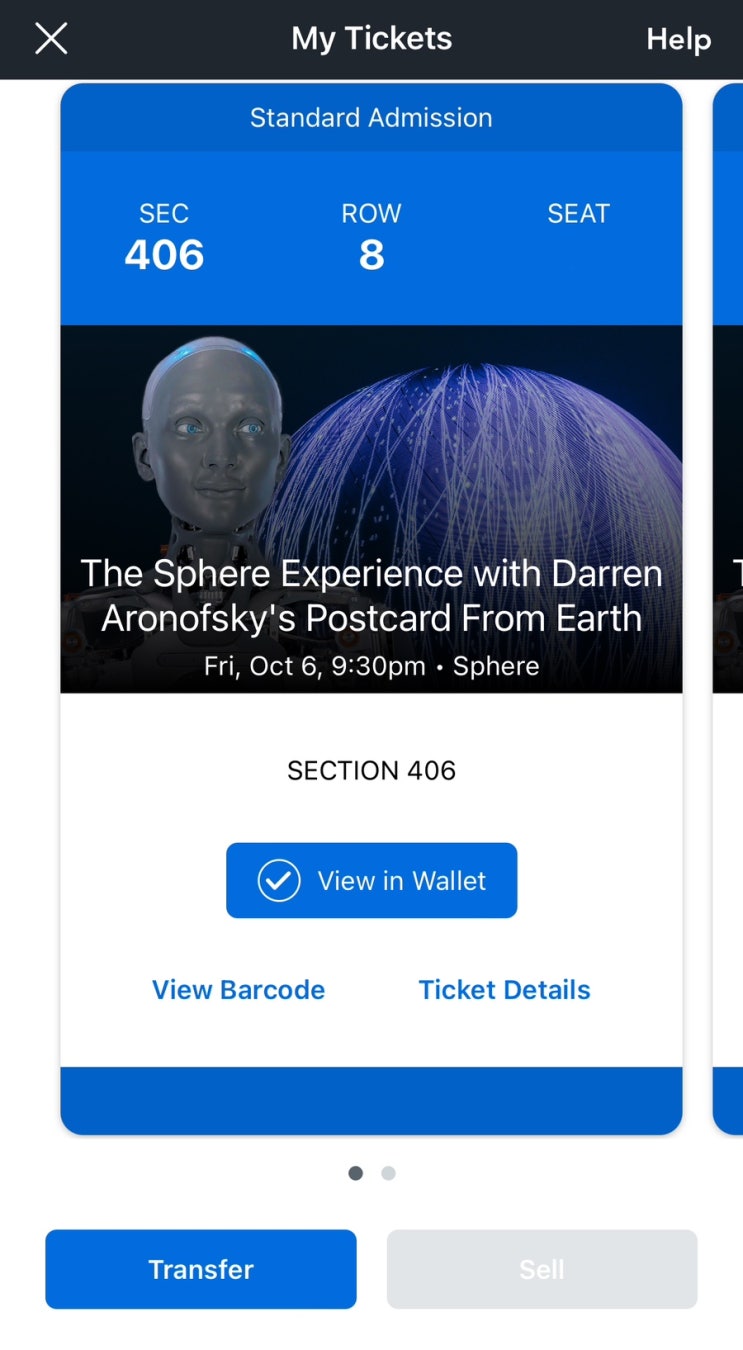 [라스베가스 쇼] Sphere Ticketmaster 입장방법 : 네이버 블로그