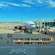 인천-이스탄불 아시아나 OZ551 기내식, 어메니티 소개와 탑승기