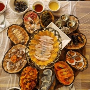 부산 기장 연화리 해풍 가마솥 랍스타 해산물 전복죽 푸짐한 한상 맛집