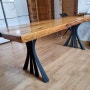 느티나무 원목 우드슬랩 6인용 식탁(테이블)