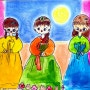 무룡초등학교 1학년 .. .추석을 가족과 함께 즐겁게 지내고~~~ 씩씩하고 예쁜 스케치와 아름다운 채색! ㅅ ㅇ~~상상으로 ...