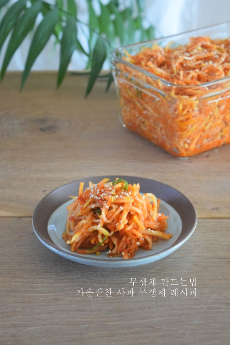 무생채 만드는법 가을반찬 사과 무생채 레시피 : 네이버 블로그