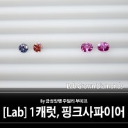 [Lab] 1캐럿 블루, 핑크 랩그로운다이아몬드와 천연 핑크사파이어 나석 추천 안내
