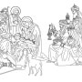 아기예수탄생 일러스트 컬러링자료 밑그림 스케치Baby Jesus Nativity Illustration Coloring Book