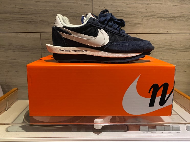 ldwaffle x sacai x fragment blackened blue