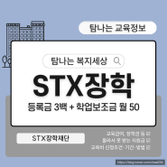 2024년 대학생 교외장학금 STX장학재단 장학생