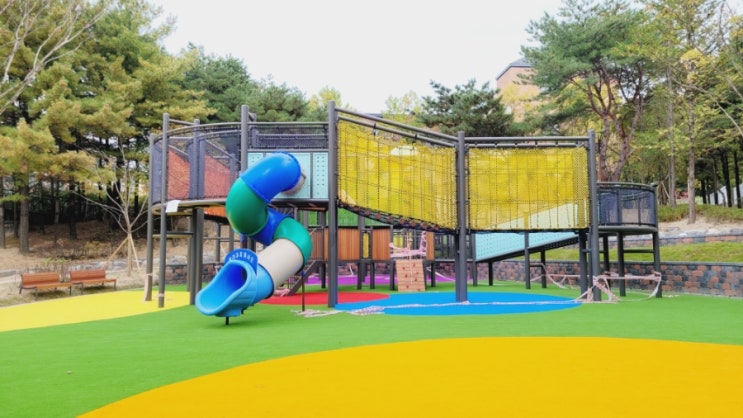 밧줄 네트 트램폴린 있는 대곡 도원동 둥지 어린이공원