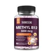 Vitacook 메틸코발라민 비타민 B12 5000mcg 천연복숭아맛 급속용해 90정