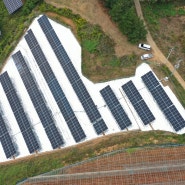 토지위 300kw 태양광발전사업지 반사 부직포 설치완료[발전효율 증가 효과,양면모듈]