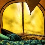 캠핑 중 텐트 결로, 텐트 말리기 풍경.