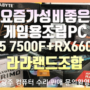 가성비 게이밍 조립PC R5 7500F+RX660 라라랜드