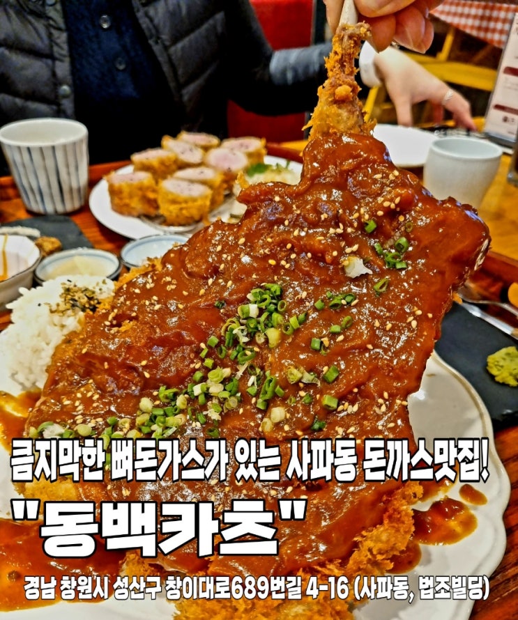 큼지막한 뼈돈까스가 있는 창원 사파동 돈까스맛집 "동백카츠"