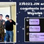 BTS 방탄소년단 진 | 231023 JIN and Hobi’s comments on Jimin’s Weverse Live