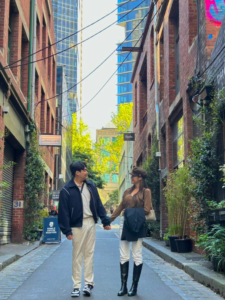 [호주 신혼여행 #1 9월~10월 멜버른 시티투어] 멜버른 사는 친오빠 투어 : 브런치카페, 호시어레인, 플린더스역, 야라강 ...