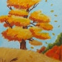 사계절 담은 오일파스텔 컬러링북: 가을 나무 컬러링