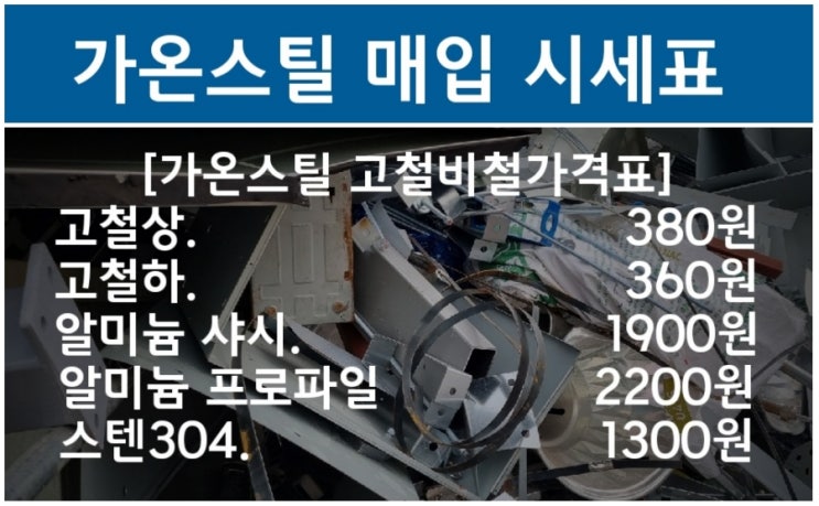 평택고물상 동 오늘고철시세 폐전선가격 알루미늄시세 고철단가 비철가격 신주시세 스텐시세 구리단가 고물값 고철가격 현재시세가격표 ... 평택고물상 동 오늘고철시세 폐전선가격 알루미늄시세 고철단가 비철가격 신주시세 스텐시세 구리단가 고물값 고철가격 현재시세가격표 ...