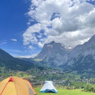 [스위스여행 2 - 홀드리오 캠핑장] 예약 가능 여부, 방문 후기, 해외 캠핑 텐트 추천, 7월 말 날씨 / 스위스여행 기차? 렌트? 고민될 때!