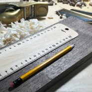 원목 나무 자 만들기/wood ruler