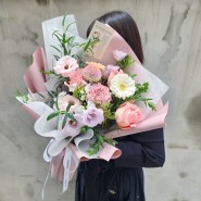 발표회 핑크장미 꽃다발 광진구 군자역 건대 꽃집 에버블룸