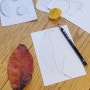 가을 , 낙엽그리기