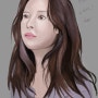 한지민 배우 , 내스타일로 그리기 Actor Han Jimin, Draw in my style