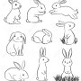 토끼 캐릭터 그리는법 따라그리기 밑그림 스케치 How to draw a rabbit