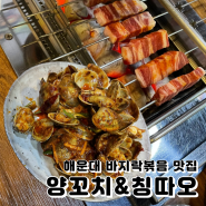 양꼬치앤칭따오 방문기 : 부산 해운대 양꼬치 바지락볶음 맛집은 여기로