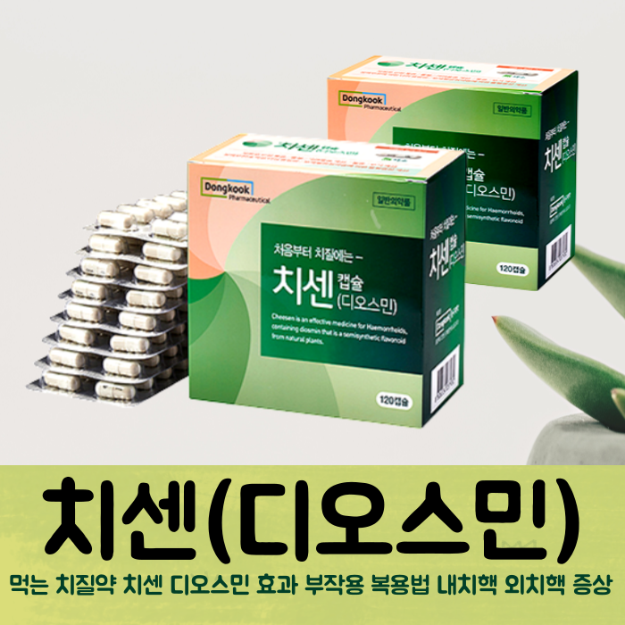 먹는 치질약 치센 디오스민 효과 복용법 부작용 내치핵 외치핵 증상 비교 : 네이버 블로그