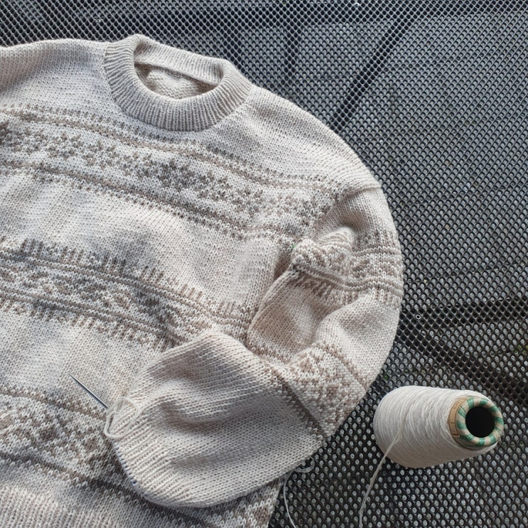 Porcelain sweater 뜨기 - 3편 / 몸통, 목고무단 : 네이버 블로그