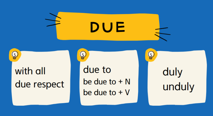 with all due respect, due, undue, due to, duly, unduly : 네이버 블로그