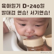 육아일기) 8개월 아기 빨대컵 연습, 서기 연습