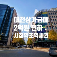 대전 상가 매매 시청역 도보 1분 초역세권 귀한 1층 수익형 상가(ft 급매물)