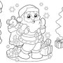 산타클로스 밑그림 스케치 도안자료 어르신색칠공부Santa Claus Sketch